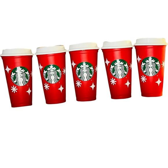 2022 Starbucks Holiday 25th Anniversary Hot Red Cup 16oz 5 - Picture 1 of 5